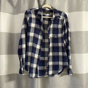 Mountain Trails Blue plaid button up Medium